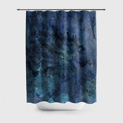 Шторка для душа Абстракция - dark blue sea stone, цвет: 3D-принт