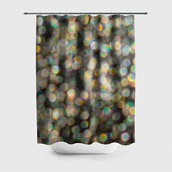 Шторка для душа Мерцающие ночные огни боке эффект, цвет: 3D-принт