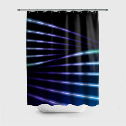 Шторка для душа Color black blue, цвет: 3D-принт