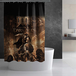 Шторка для душа Doom the dark ages, цвет: 3D-принт — фото 2