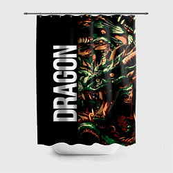 Шторка для душа Татуировка дракона ирезуми, цвет: 3D-принт