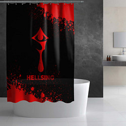 Шторка для душа Hellsing - red gradient, цвет: 3D-принт — фото 2