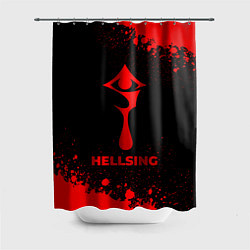 Шторка для душа Hellsing - red gradient, цвет: 3D-принт