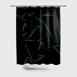 Шторка для душа Color turquoise line, цвет: 3D-принт