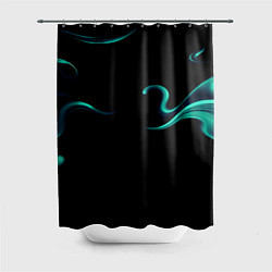 Шторка для душа Color light blue abstraction, цвет: 3D-принт