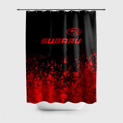 Шторка для душа Subaru - red gradient посередине, цвет: 3D-принт