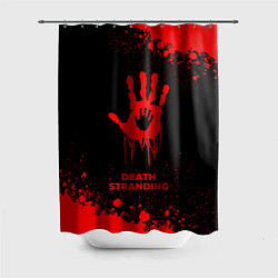 Шторка для душа Death Stranding - red gradient, цвет: 3D-принт