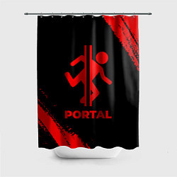 Шторка для душа Portal - red gradient, цвет: 3D-принт