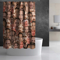 Шторка для душа Лица Райана Гослинга, цвет: 3D-принт — фото 2