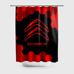Шторка для душа Citroen - red gradient, цвет: 3D-принт