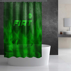 Шторка для душа Fiat - green gradient посередине, цвет: 3D-принт — фото 2