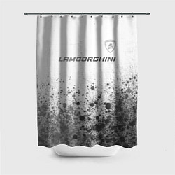 Шторка для душа Lamborghini - white gradient посередине, цвет: 3D-принт