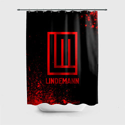 Шторка для душа Lindemann - red gradient, цвет: 3D-принт