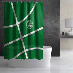 Шторка для душа Boston Celtics green, цвет: 3D-принт — фото 2