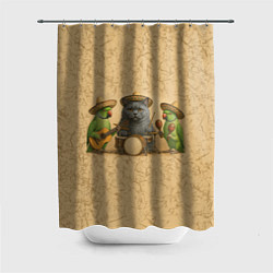 Шторка для душа Надежды маленький оркестрик, цвет: 3D-принт