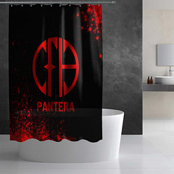 Шторка для душа Pantera - red gradient, цвет: 3D-принт — фото 2
