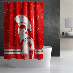 Шторка для душа Спартак - воин спарты, цвет: 3D-принт — фото 2
