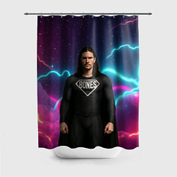 Шторка для душа Bones в образе супергероя, цвет: 3D-принт