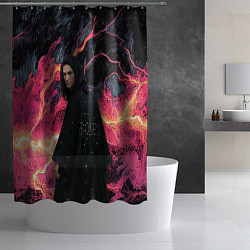 Шторка для душа Bones в мантии со звездами, цвет: 3D-принт — фото 2