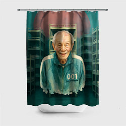 Шторка для душа Игра в кальмара игрок 001, цвет: 3D-принт