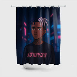 Шторка для душа XXXTentacion - Неоновый аниме арт, цвет: 3D-принт