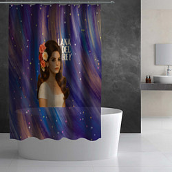 Шторка для душа Lana Del Rey с цветами в волосах, цвет: 3D-принт — фото 2