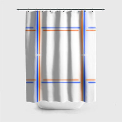 Шторка для душа Neon white orange blue, цвет: 3D-принт