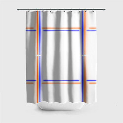 Шторка для душа Neon white orange light blue, цвет: 3D-принт