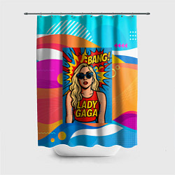 Шторка для душа Леди Гага в стиле комиксов, цвет: 3D-принт