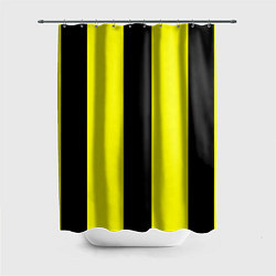 Шторка для душа Color yellow black line, цвет: 3D-принт