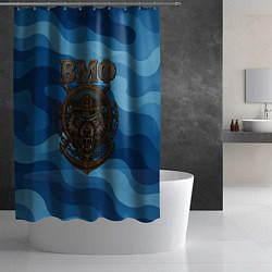 Шторка для душа ВМФ агрессивный русский волк, цвет: 3D-принт — фото 2