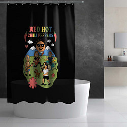 Шторка для душа Red Hot Chili Peppers, мультяшный стиль, цвет: 3D-принт — фото 2
