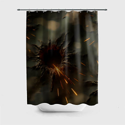 Шторка для ванной Следы от пуль на камуфляже