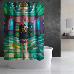 Шторка для душа Дандадан Сиратори Айра хочет обнимашек, цвет: 3D-принт — фото 2