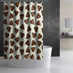 Шторка для душа Нашивки какашки, цвет: 3D-принт — фото 2