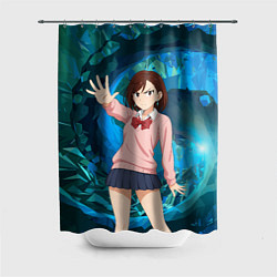 Шторка для душа Сиратори Айра - знак стоп, цвет: 3D-принт