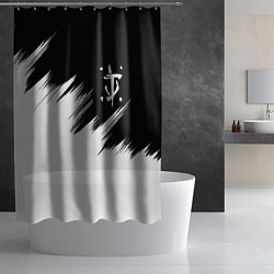 Шторка для душа Doom краски черно белый, цвет: 3D-принт — фото 2
