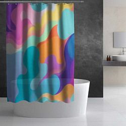 Шторка для душа Разноцветные красивые облака, цвет: 3D-принт — фото 2