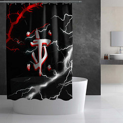 Шторка для душа Doom шторм текстура, цвет: 3D-принт — фото 2