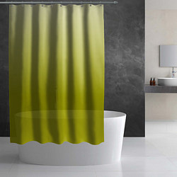 Шторка для душа Градиент лаймовый, цвет: 3D-принт — фото 2