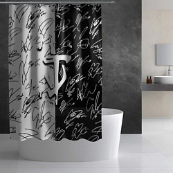 Шторка для душа Doom автографы, цвет: 3D-принт — фото 2