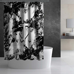 Шторка для душа Doom краски всплеск белые, цвет: 3D-принт — фото 2