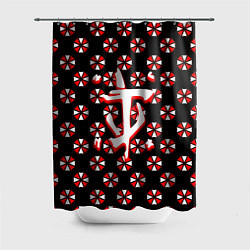 Шторка для душа Doom x resident evil pattern, цвет: 3D-принт