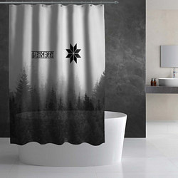 Шторка для душа Лес - это мой храм, цвет: 3D-принт — фото 2