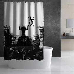 Шторка для душа Doom демон марса, цвет: 3D-принт — фото 2