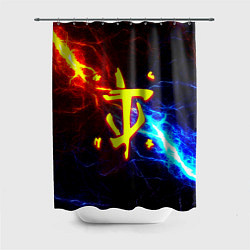 Шторка для душа Doom шторм с молниями, цвет: 3D-принт