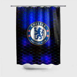 Шторка для душа Chelsea соты неоновые, цвет: 3D-принт