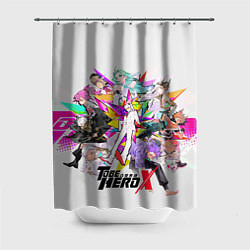 Шторка для душа Characters To Be Hero X, цвет: 3D-принт