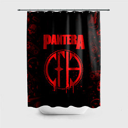 Шторка для душа Pantera рок группа, цвет: 3D-принт