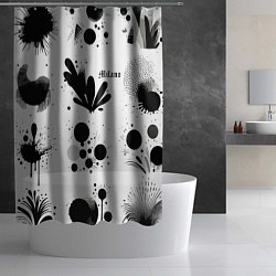 Шторка для душа Растительный паттерн и кляксы - Милан, цвет: 3D-принт — фото 2